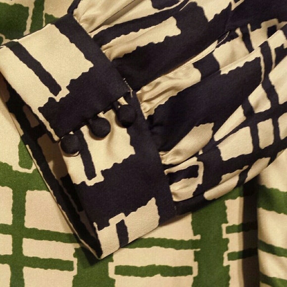 💙 Anthro Maeve silk shift dress broken block 💚 - Picture 2 of 6